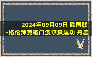 2024年09月09日 欧国联-格伦拜克破门波尔森建功 丹麦2-0塞尔维亚